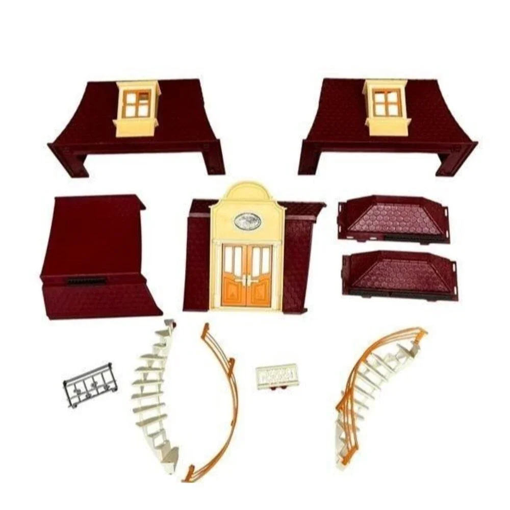 2010 Playmobil 5302 Dollhouse Incomplete-Walls, Roofs, Floors, Foundation